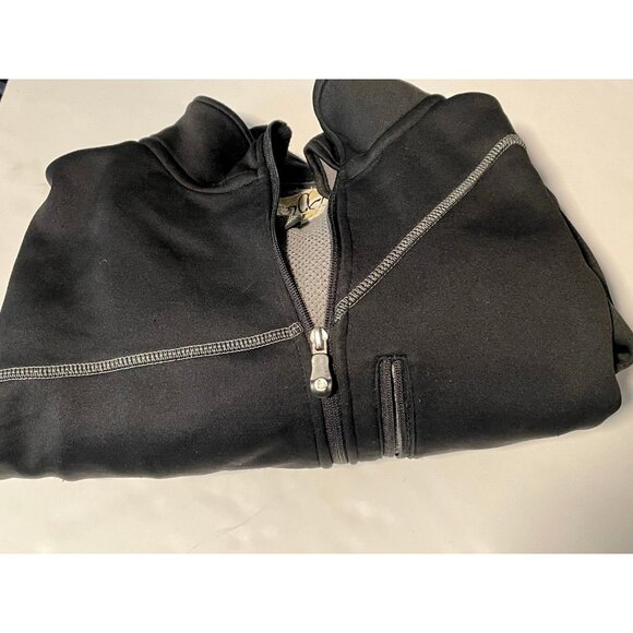 Free World bonded fleece full zip sweater jacket mens large black - Picture 10 of 11
